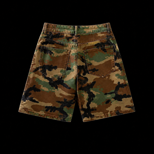Silent Riot Battleworn Camo Shorts