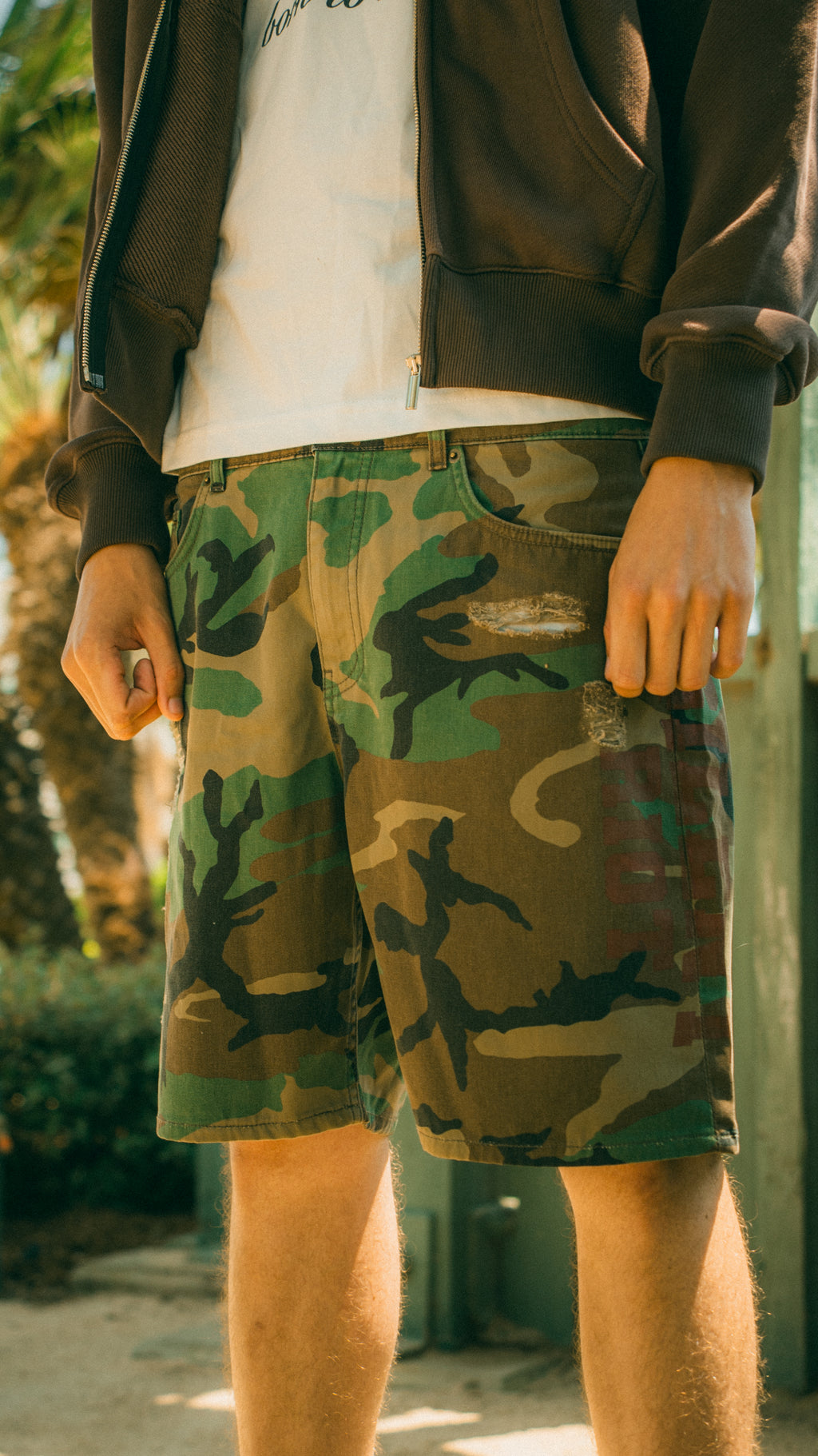 Silent Riot Battleworn Camo Shorts